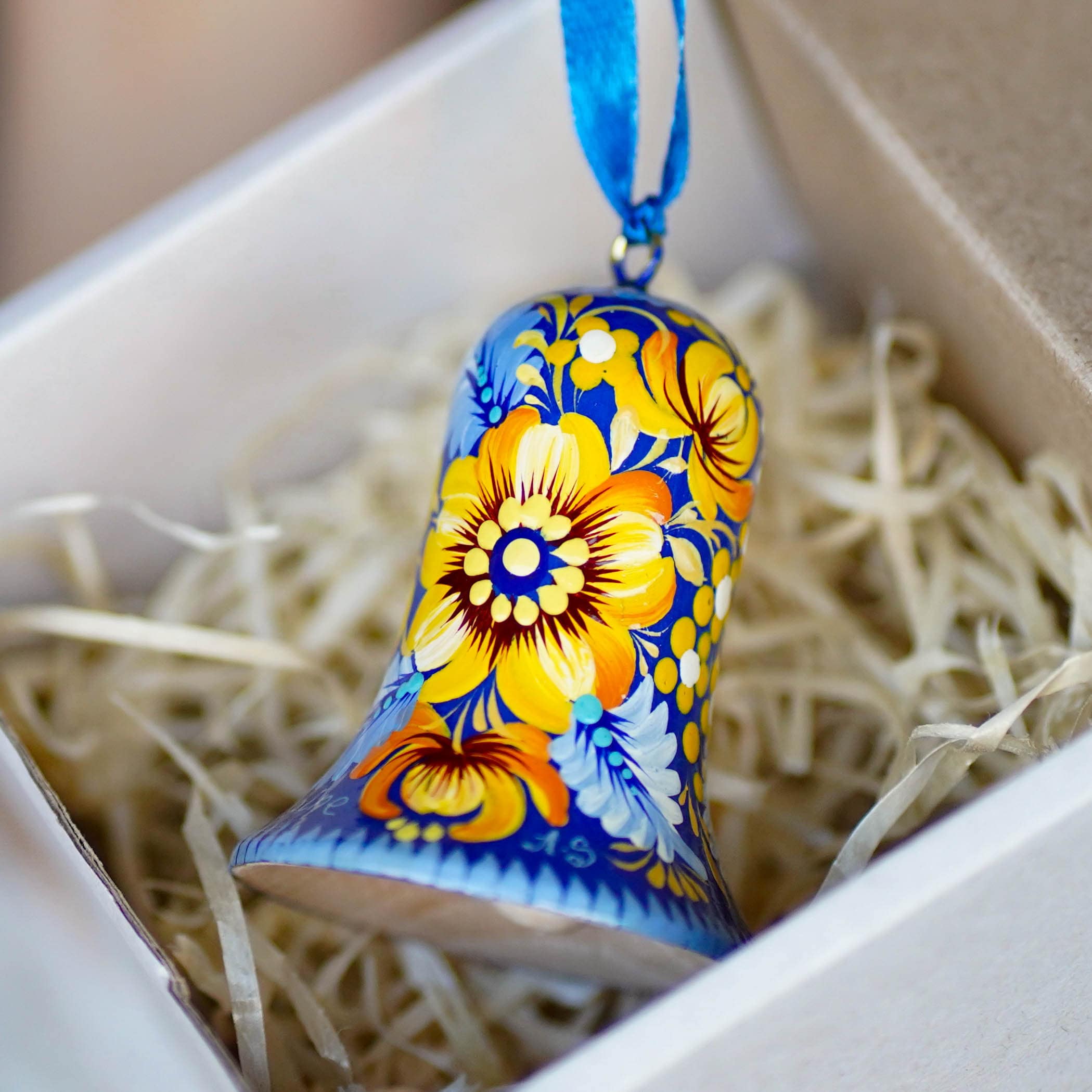 Hand-painted Ukrainian Easter Bell Ornament