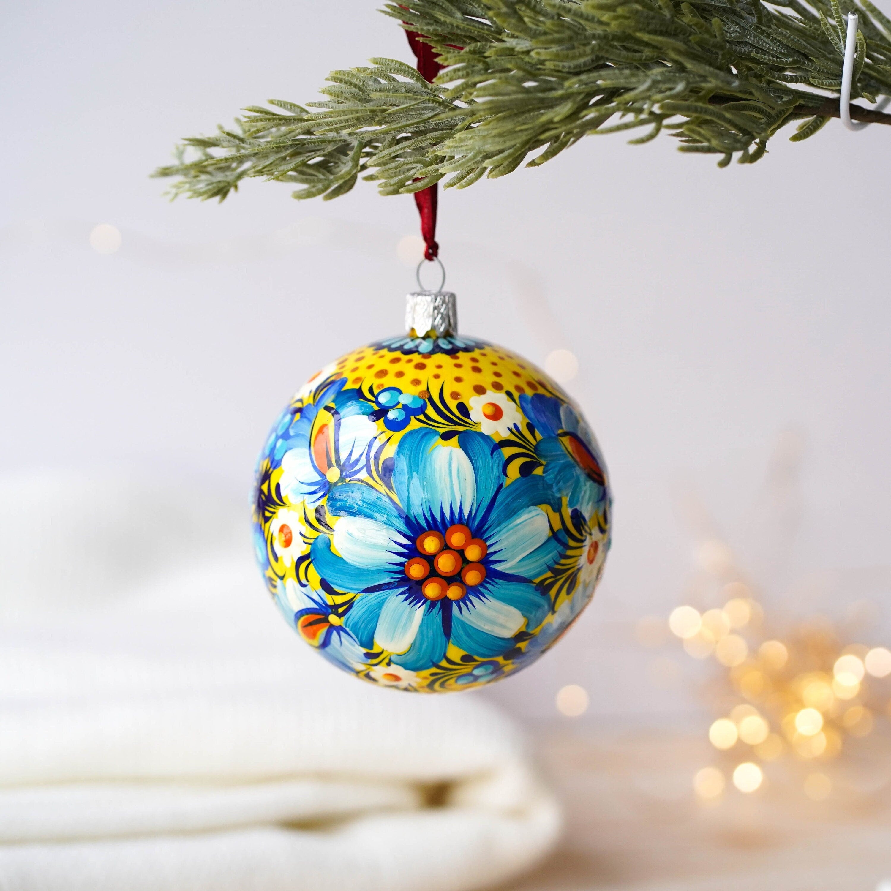 panted ball ornament