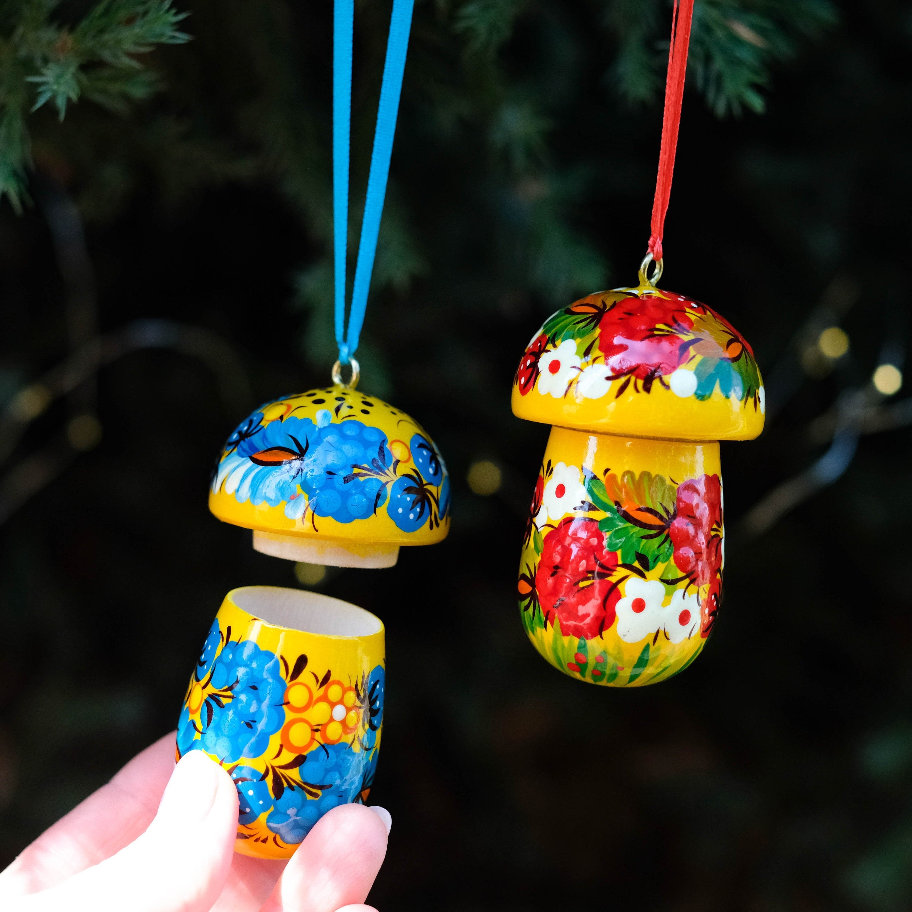 mushroom christmas ornament