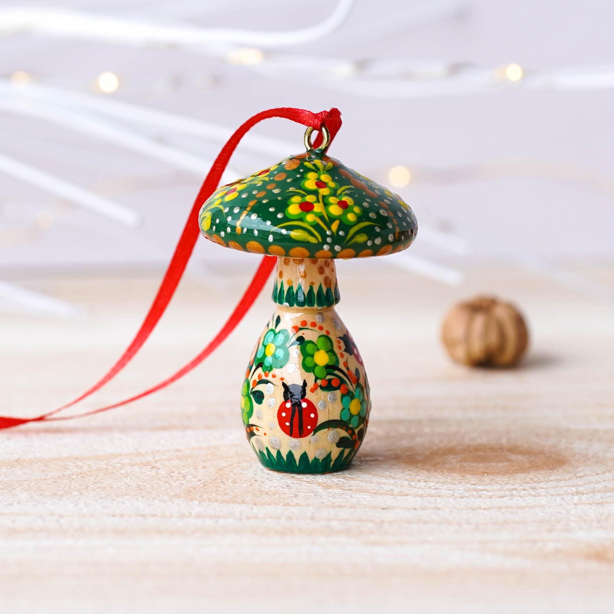 ladybug mushroom christmas ornaments