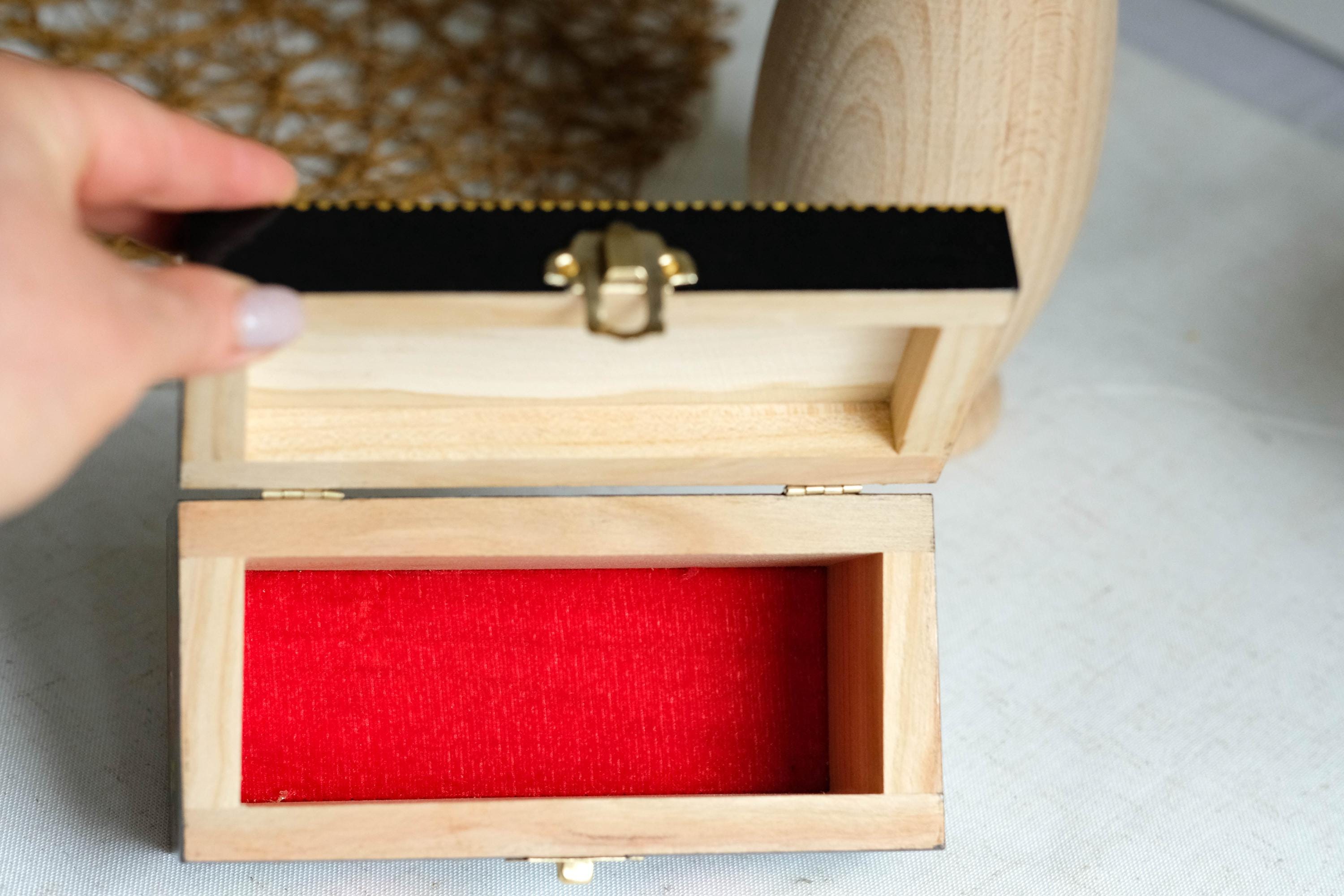 Painted Wooden Jewelry Box with Ukrainian Firebird 6.3" in - Traditional Petrykivka Folk Art