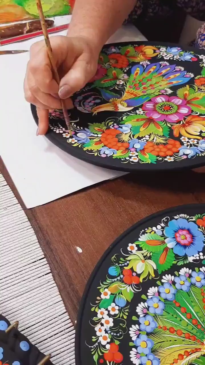 Hand-painted Wooden Glasses Case - Personalized Hummingbird Eyeglass Holder, Ukrainian Petrykivka Folk Art Case, High End Handmade Gift